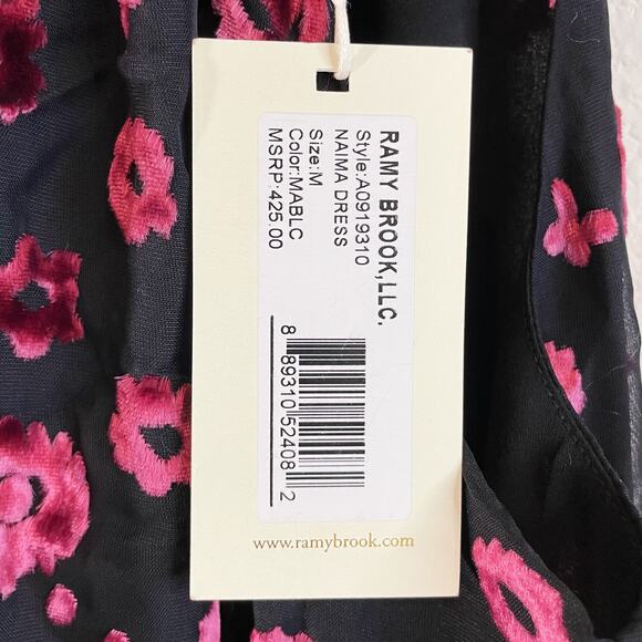 NWT Ramy Brook Women's Naima Mini Dress Velvet Burnout Sleeveless Party Medium - Picture 13 of 13